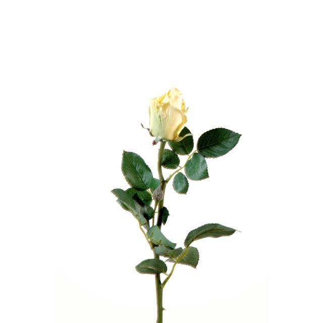 Rose Artificielle Joey Bouton Fermé : Tige de 67 cm , Jaune OU Rouge