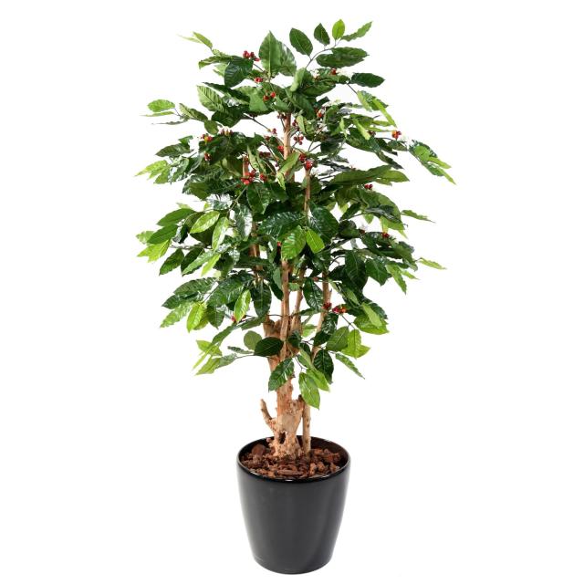 Cafeier Artificiel Fleurs Troncs Noueux - Autres Arbres et Arbustes Artificiels