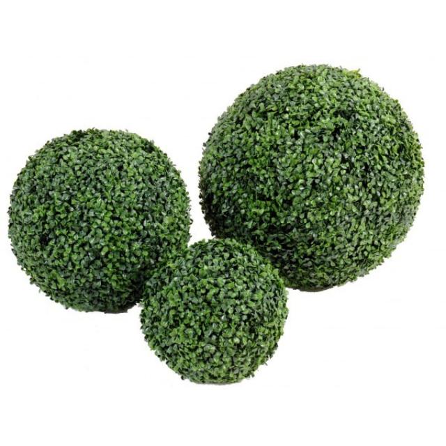 Buis Boule Artificielle en Plastique Vert Pour Extérieur