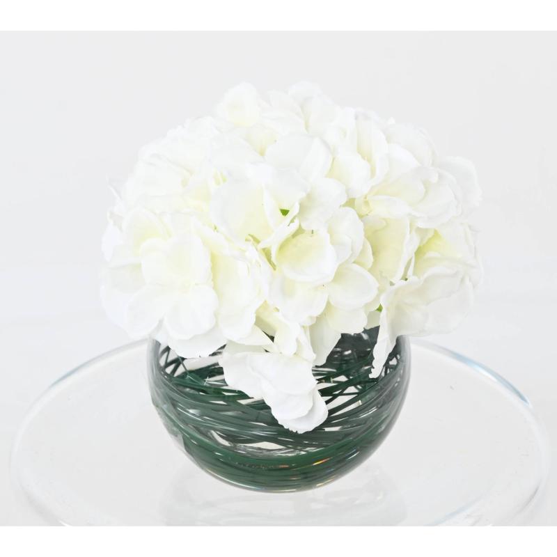 CENTRE DE TABLE Artificiel HORTENSIA BLANC