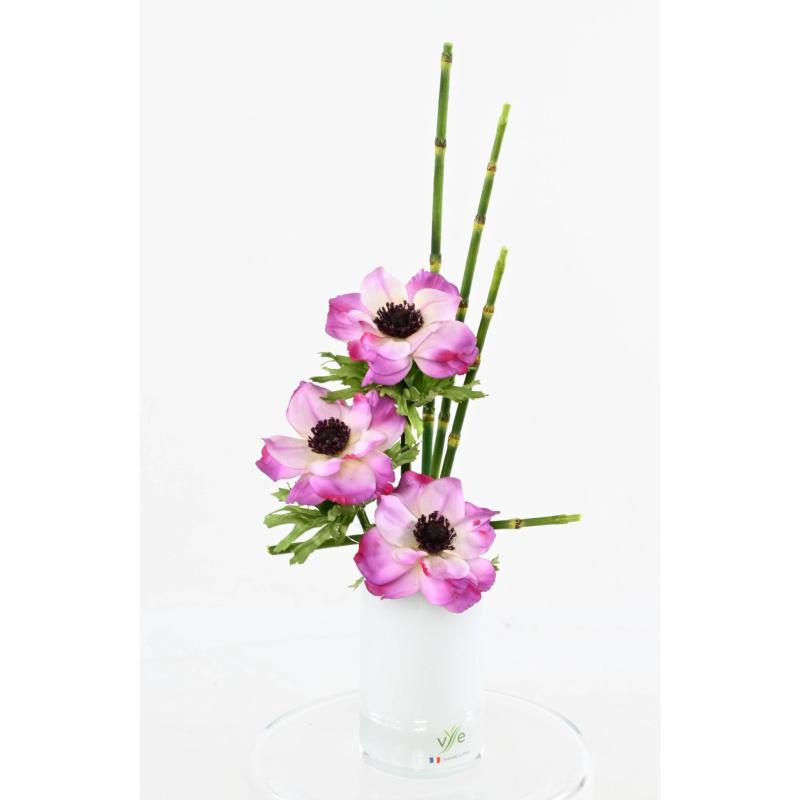 BOUQUET Artificiel ANEMONE MAUVE