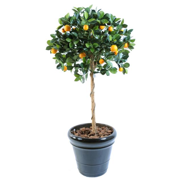 Orange Tête Artificiel en Tige de 125 cm de Hauteur