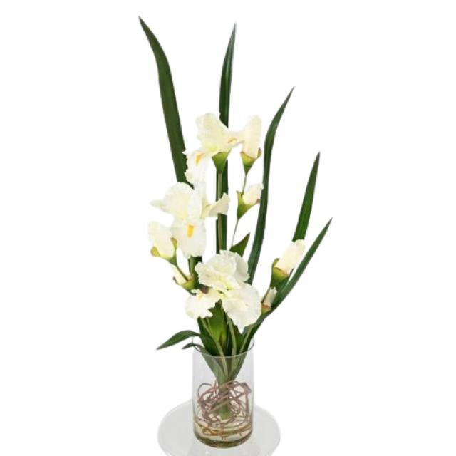 Bouquet Artificiel Iris Blanc