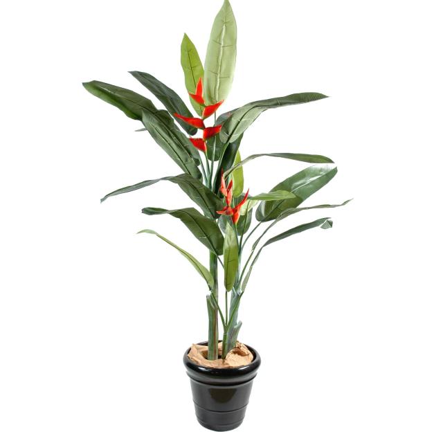 Heliconia Artificiel de 180 cm de Haut Composé de Fleurs Rouges